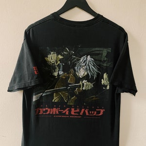 Vintage 90s Cowboy Bebop Spike Spiegel Vicious ODM T-shirt Black