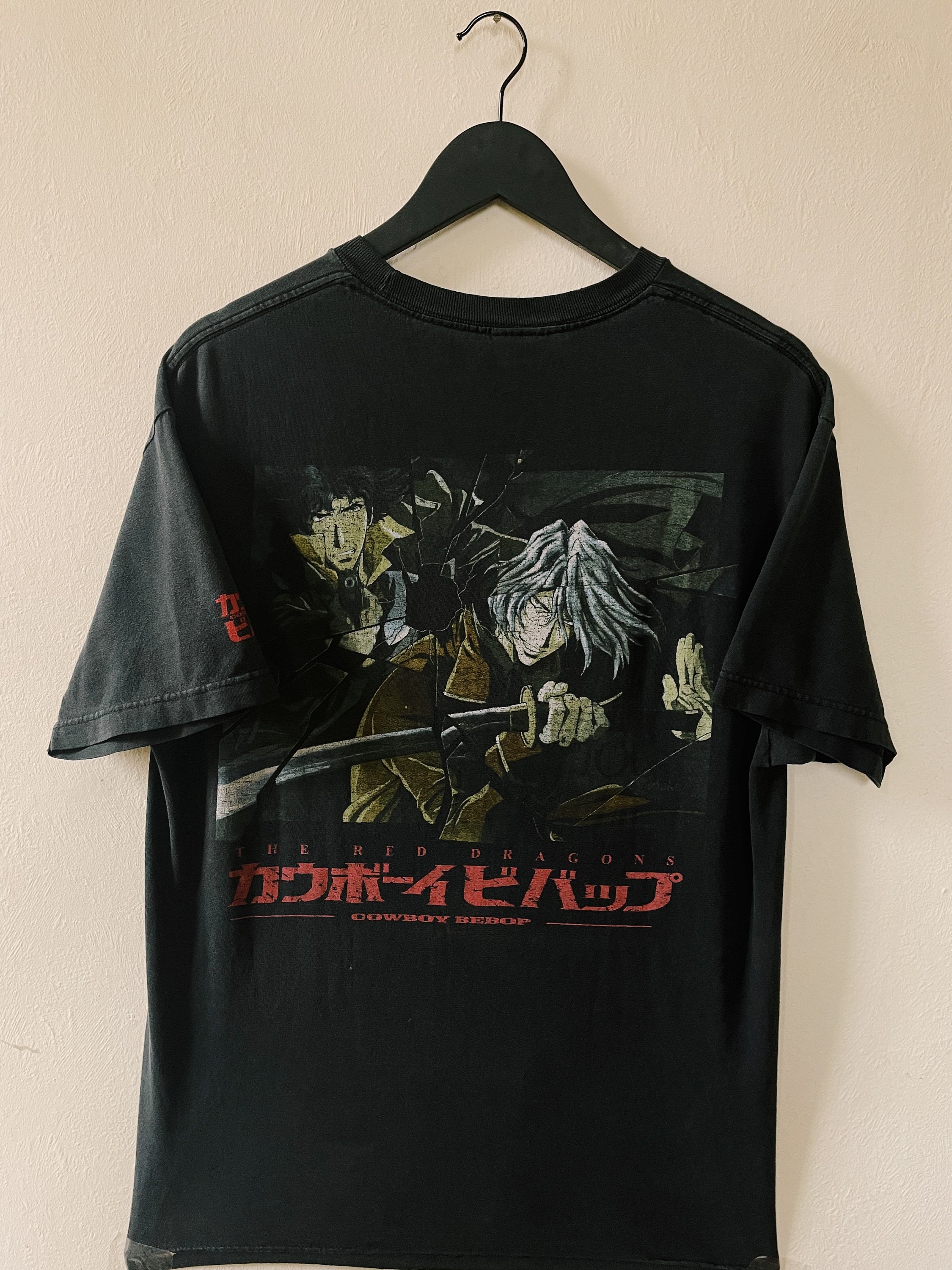 Vintage 90s Cowboy Bebop Spike Spiegel Vicious ODM T-shirt Black