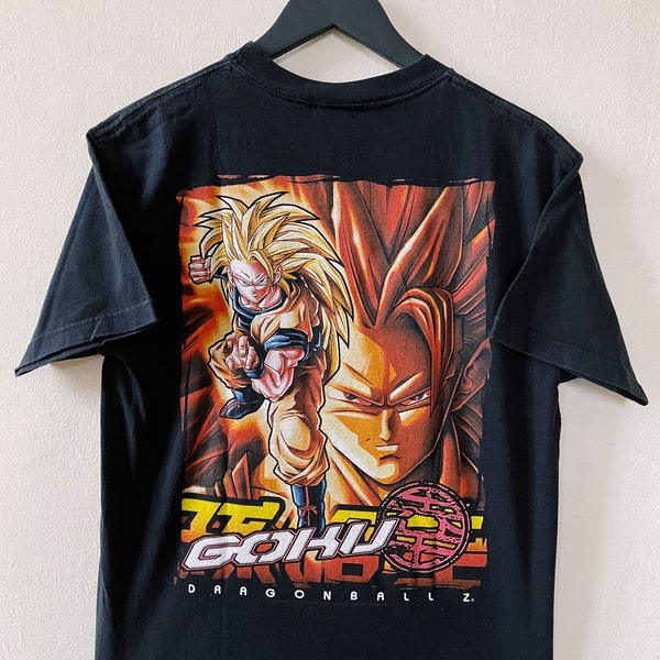 Vintage 2002 Dragon Ball Z Goku Super Saiyan 3 T-shirt Black