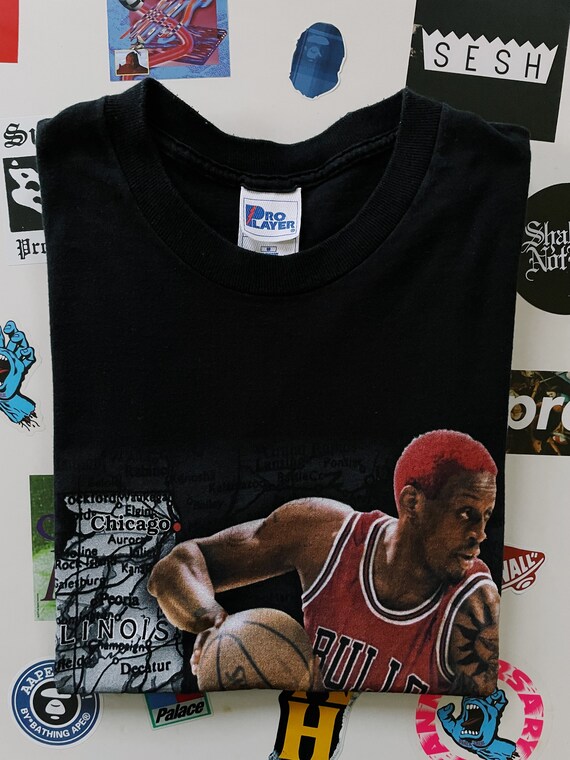 Vintage 90s NBA Pro Player Dennis Rodman Chicago Bulls T-shirt
