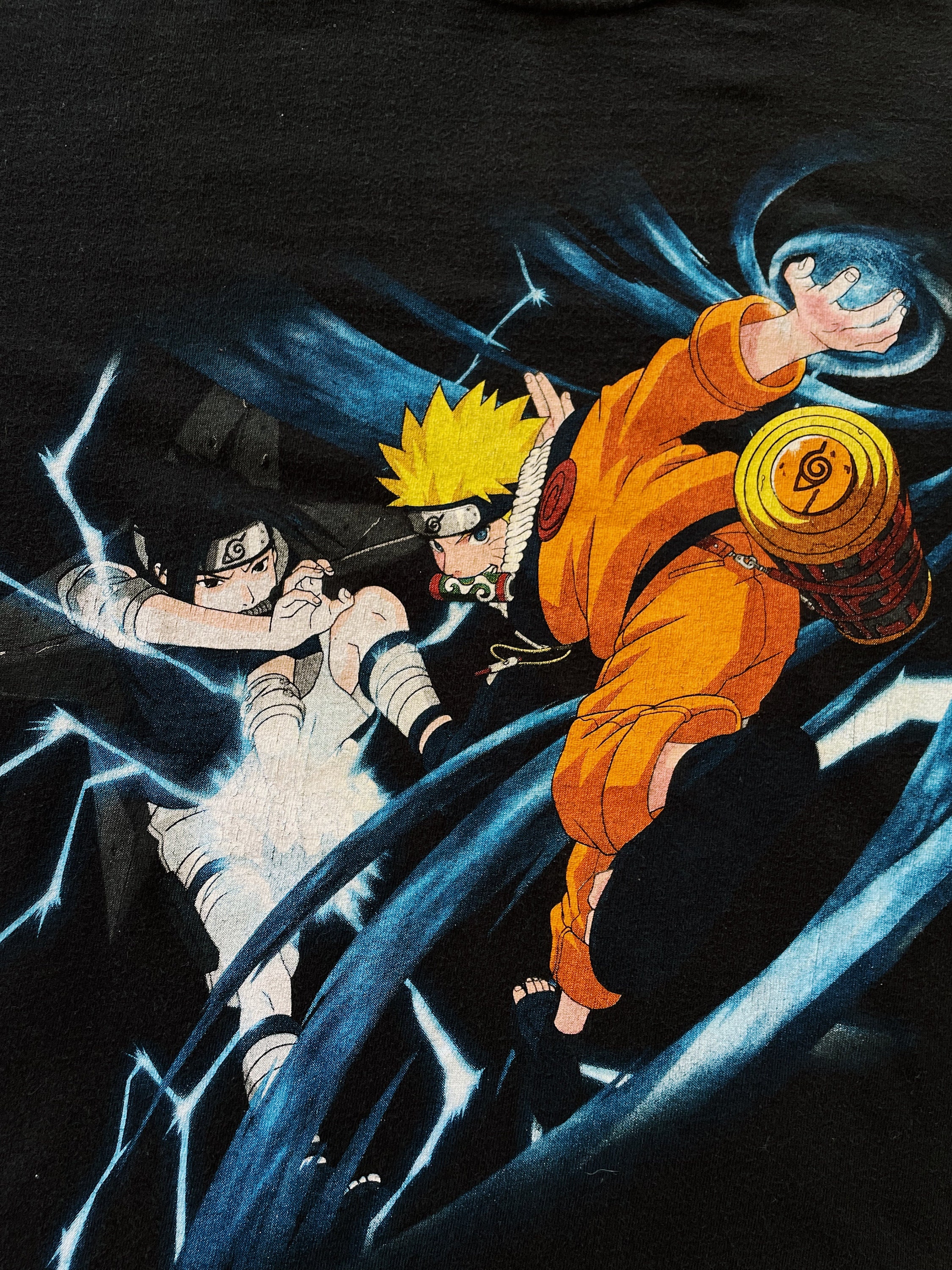 Vintage 2002 Naruto & Sasuke T-shirt Black - Etsy Vintage 2002 Naruto & Sasuke T-shirt Black - Etsy