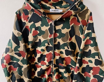 Vintage Y2K Bape A Bathing Ape Color Camo Fullzip Hoodie