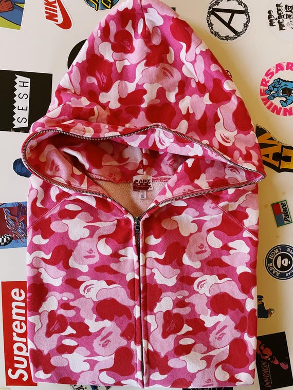 Vintage Y2K Bape A Bathing Ape ABC Camo Full Zip Hoodie Pink - Etsy