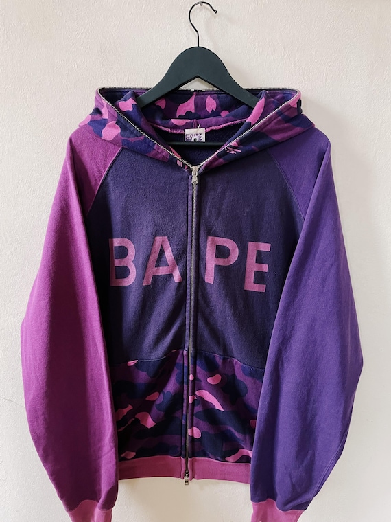 Vintage Y2K Bape A Bathing Ape Crazy Color Camo Spell Out Logo