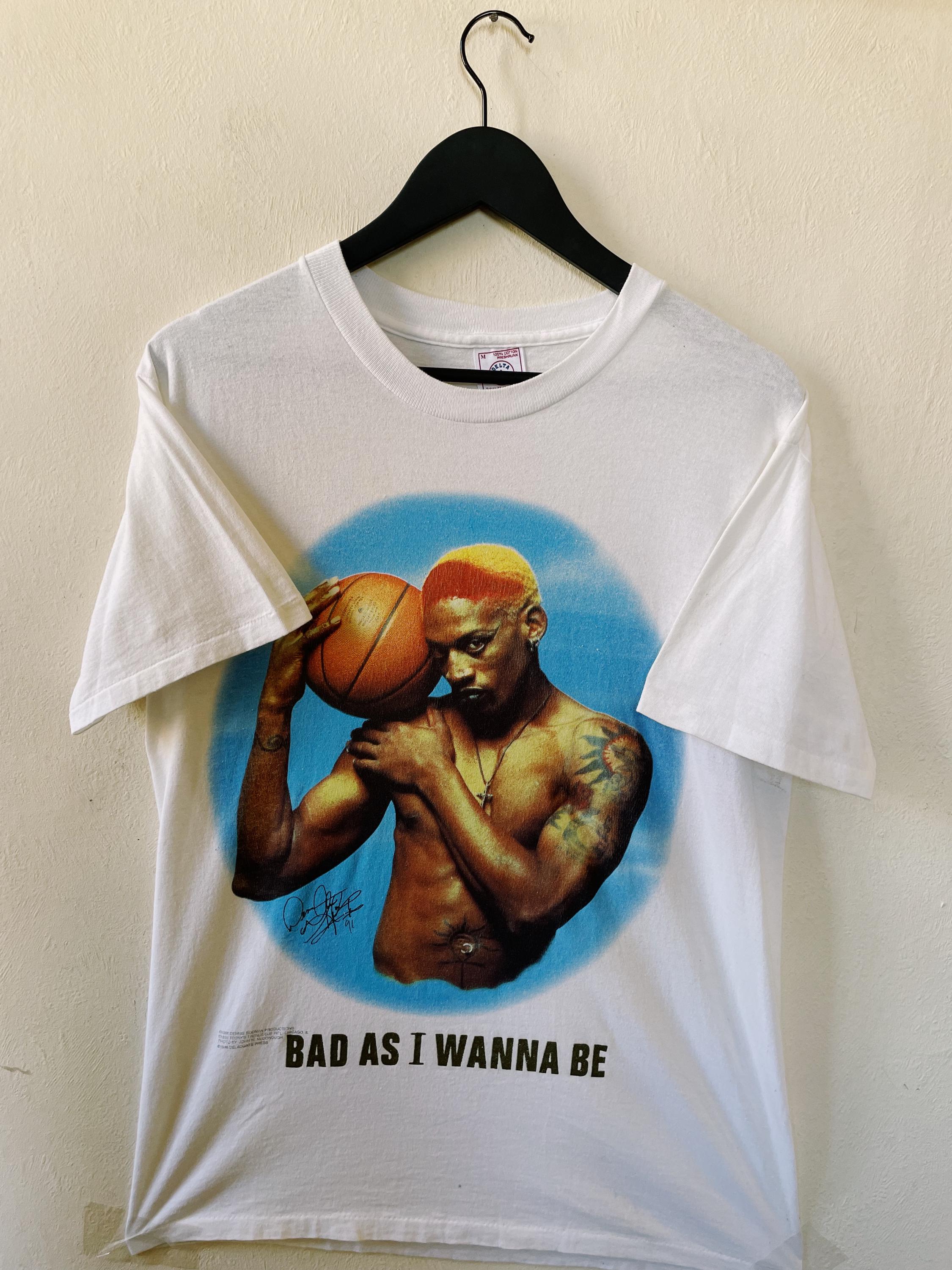 Vintage 90s Dennis Rodman Bad As I Wanna Be T Shirt Size XL