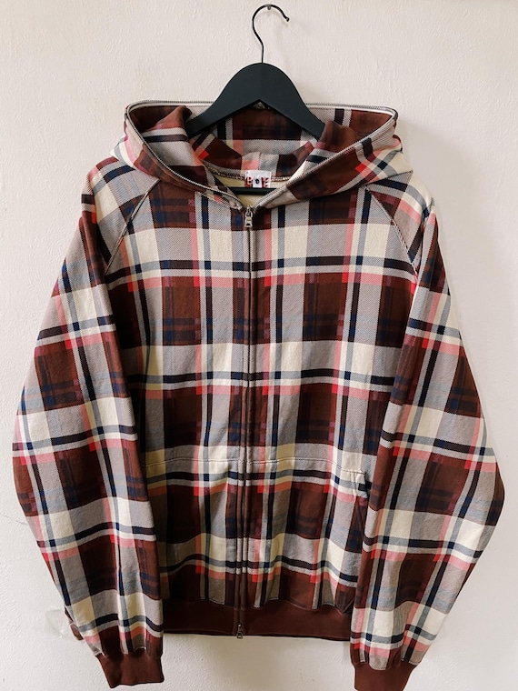 Vintage Y2K Bape A Bathing Ape Lovegene Check Plaid Fullzip