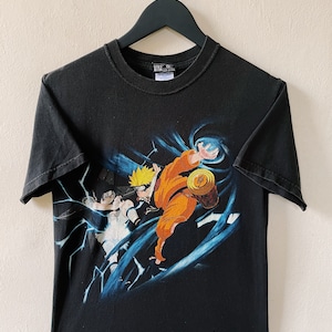 Vintage 2002 Naruto & Sasuke T-shirt Black