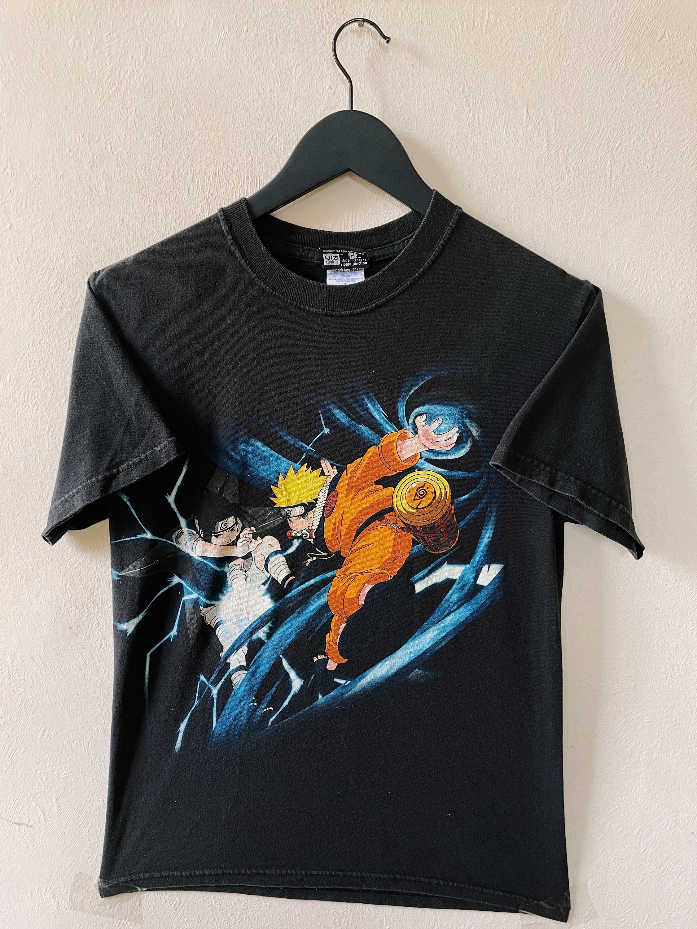 Vintage 2002 Naruto & Sasuke T-shirt Black - Etsy