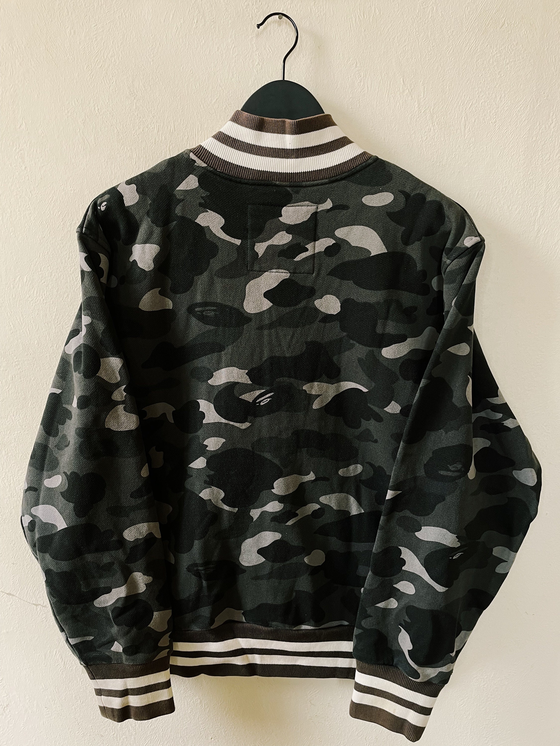 ★ BAPE★ COOKIE CAMO 2 VARSITY JACKET XS BAPE Womens Cookie Camo 2 Varsity Jacket Beige - SS23 - US