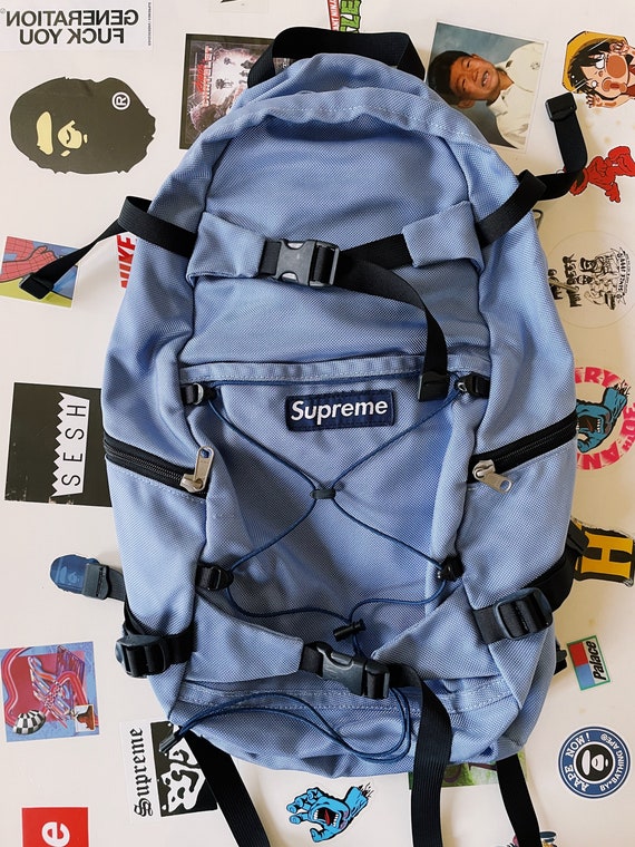 Supreme FW16 3M Reflective Repeat Blue Backpack Authentic Original Tag  Included