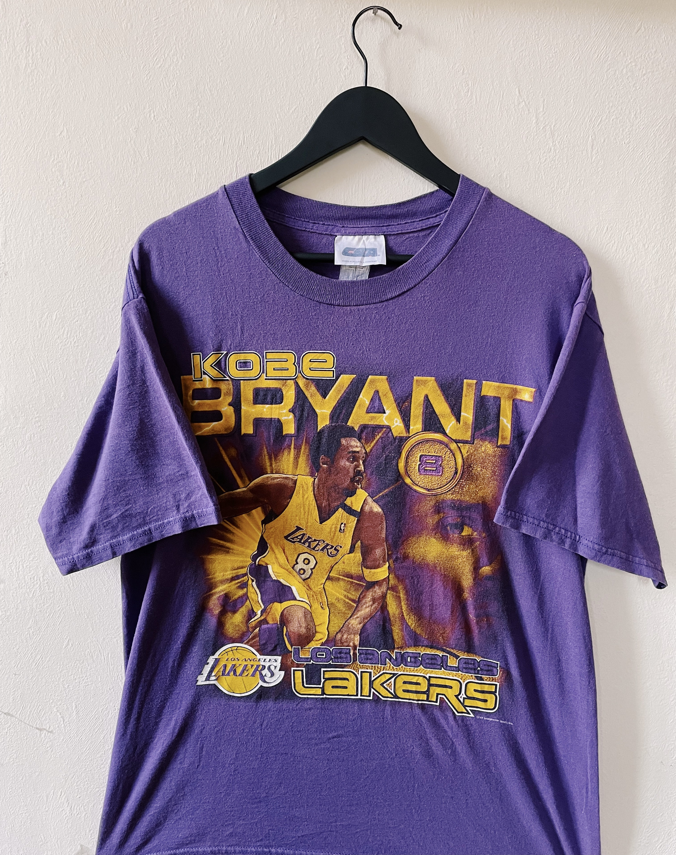 kobe bryant 90s bootleg style t shirt la lakers black Mamba Size M