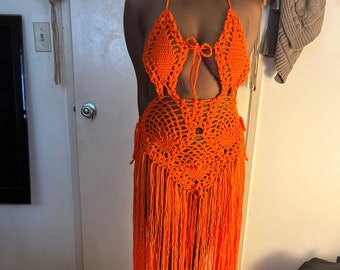 Crochet bikini dress