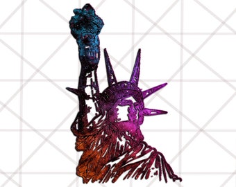 USA Statue of Liberty America PNG for Sublimation Printable, America Cricut T-shirt Design, Patritotic Png, 4th Of July, Veterans Day Png