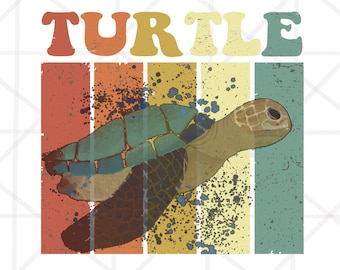 3 Design Vintage Turtle PNG, Retro Animal Design, Ocean Turtle png, Sea Turtle sublimation designs downloads, Ocean Sea Life Clipart