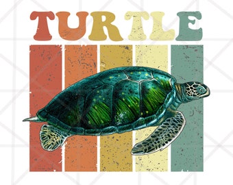 3 Design Vintage Turtle PNG, Retro Animal Design, Ocean Turtle png, Sea Turtle sublimation designs downloads, Ocean Sea Life Clipart