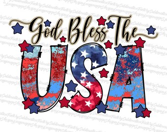2X Design 4th of july Png, God Bless The USA PNG, American Flag png, USA Png, Blessed America Png, Fourth of July, Independence Day,