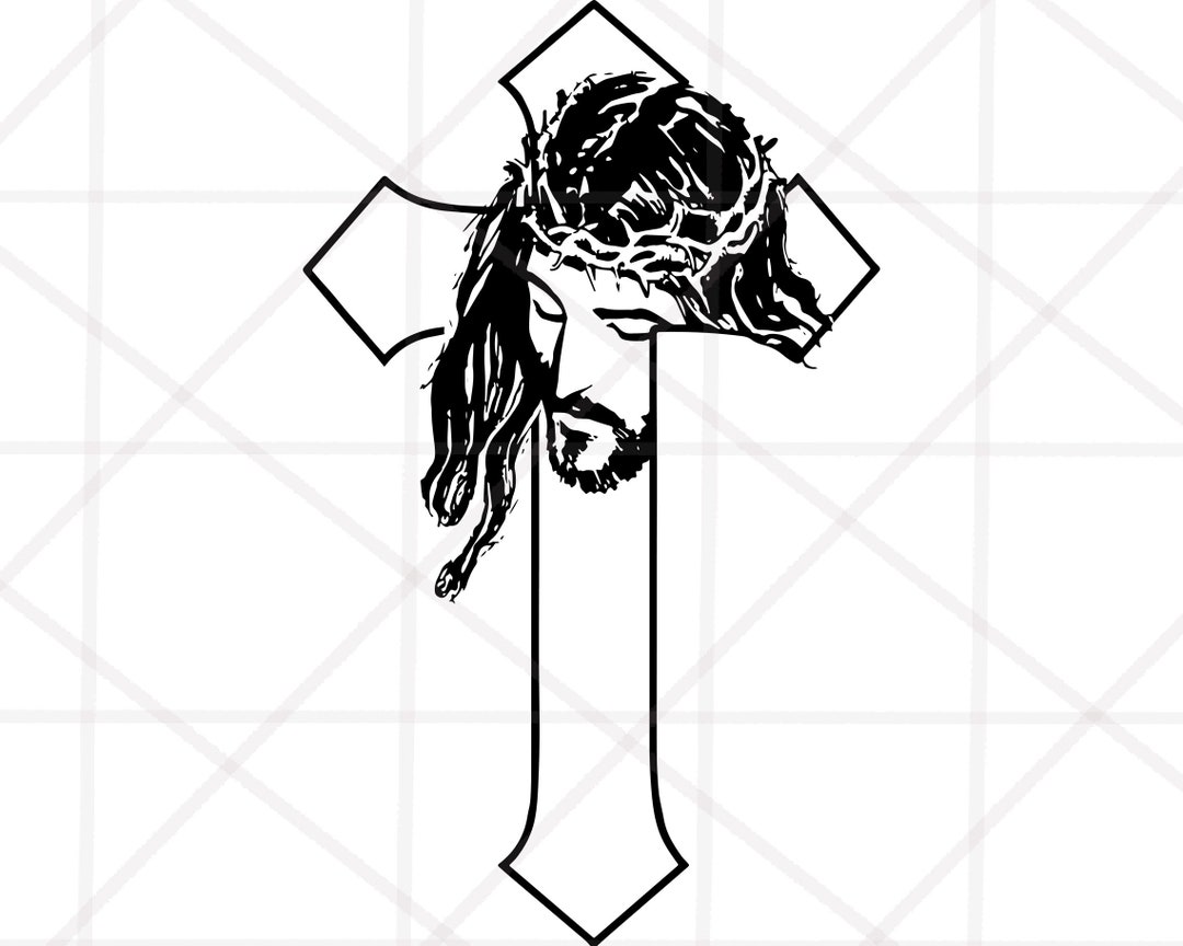 Jesus Cross SVG Cut File for Cricut Silhouette Vinyl Cutting Glowforge ...