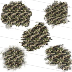 Distressed Camo Print Patches PNG, Camo Patches, Camouflage Patch Background, Army design Sublimation PNG design, Sublimation Patches