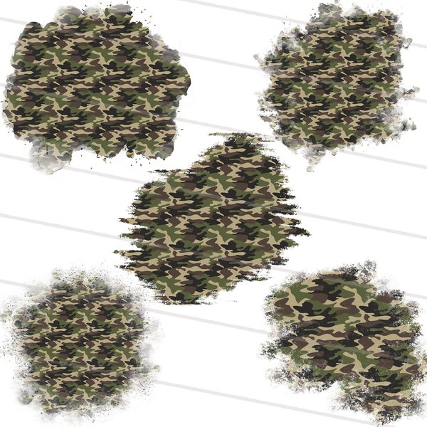 Distressed Camo Print Patches PNG, Camo Patches, Camouflage Patch Background, Army design Sublimation PNG design, Sublimation Patches