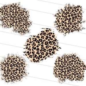 Distressed Leopard Print Patches PNG, Leopard Patches, Leopard Patch Background, Cheetah design Sublimation PNG design, Sublimation Patches