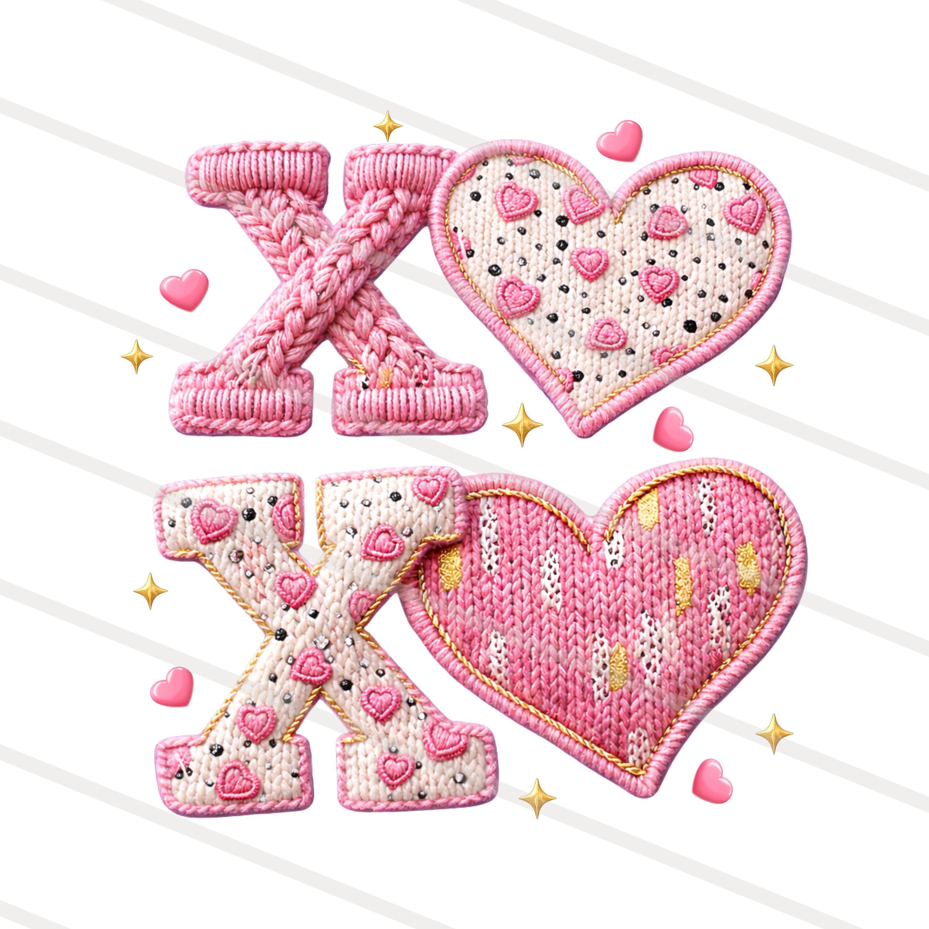 Valentines Day PNG Bundle, Faux Yarn Latch Hook Yarn Bow Coquette ...