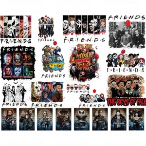 70 Horror Characters Png, Horror Friends Png, halloween character Png, Horror Bundle PNG, Horror Movie PNG, Halloween Png, halloween friends