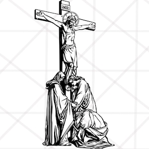 Jesus Cross SVG Cut File for Cricut Silhouette Vinyl Cutting Glowforge Laser Printing, Faith Christian Crucifix