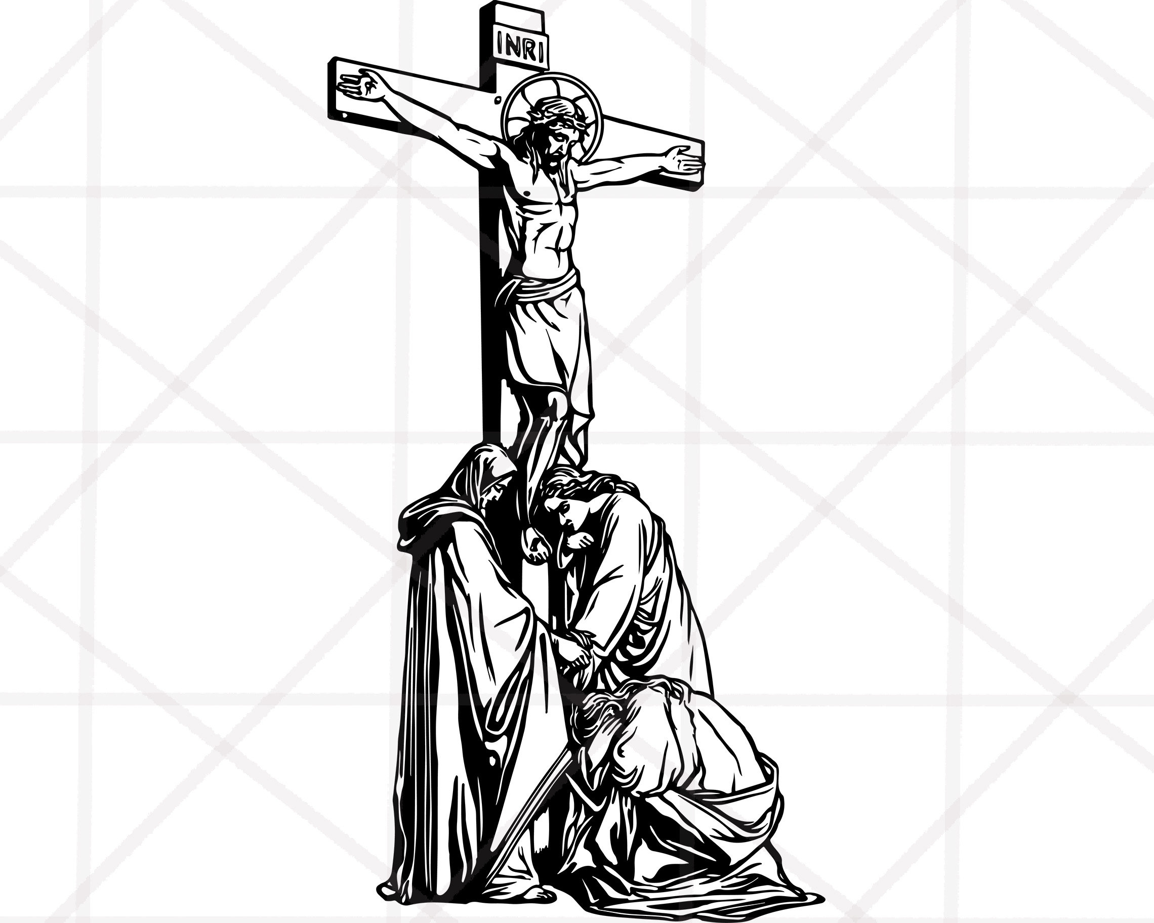 Jesus Cross SVG Cut File for Cricut Silhouette Vinyl Cutting Glowforge ...