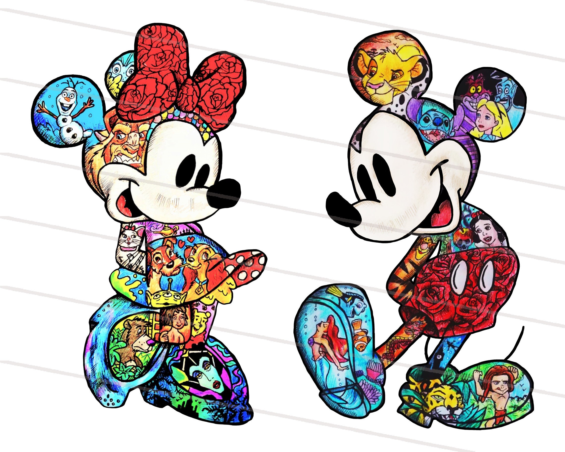 Disney Mickey and Minnie Mouse Vinyl Sticker For KitchenAid Mixer Decor  Waterproof Cartoon Mouse Decals Decoration