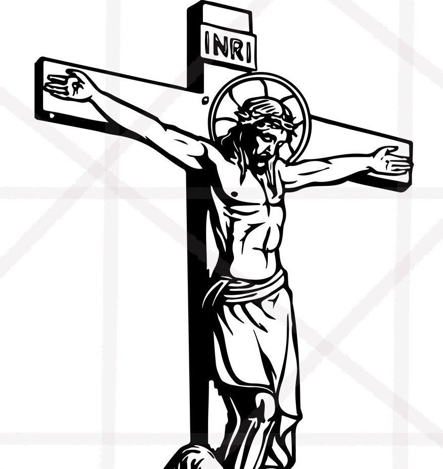 Jesus Cross SVG Cut File for Cricut Silhouette Vinyl Cutting Glowforge ...