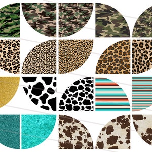 20X Western Leopard Sleeve PNG Bundle, Camo Leopard Cow Sleeve Sublimation Design Pack, Western Patches, Cheetah design Sublimation Sleeve