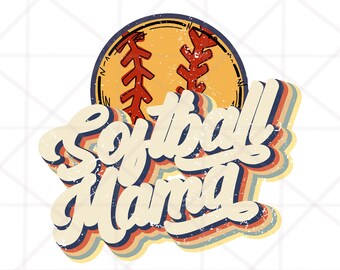 Softball Png, Softball Mama Png, Softball Mom Png Design, Softball Sublimation Design Transfer, Sports Png, Summer Png, Retro Softball Png