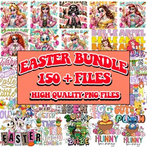 150+ Designs Cartoon Easter Day Characters PNG, Easter Day Bundle PNG, Easter Bunny Clipart, Easter Clipart, Cartoon Characters PNG