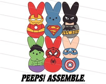 Easter Superhero PNG, Easter Bunny Superheroes Sublimation Design, Cartoon Heroes Screenprint Design