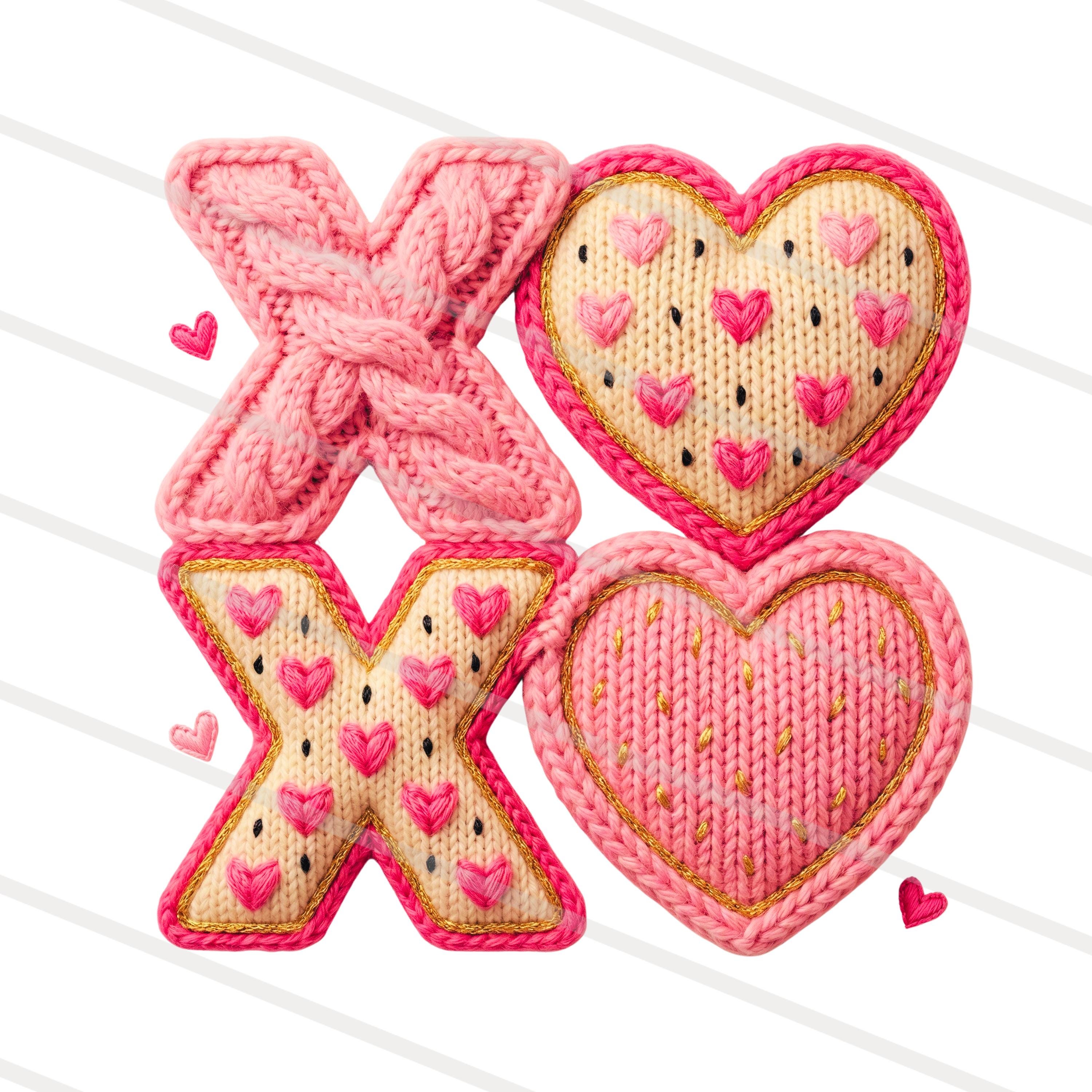Valentines Day PNG Bundle, Faux Yarn Latch Hook Yarn Bow Coquette ...