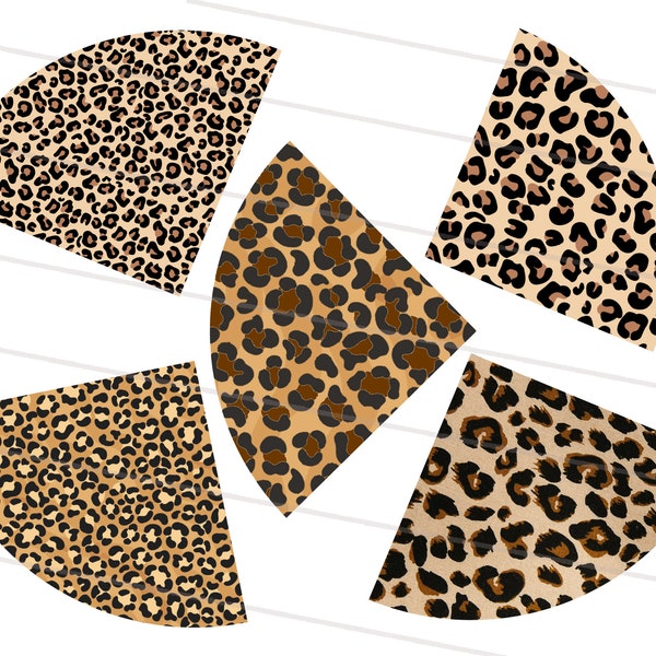 5X Leopard Sleeve PNG Bundle, Sleeve Sublimation Design Pack, Leopard Patches, Cheetah design Sublimation PNG design, Sublimation Sleeve