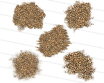 Distressed Leopard Print Patches PNG, Leopard Patches, Leopard Patch Background, Cheetah design Sublimation PNG design, Sublimation Patches