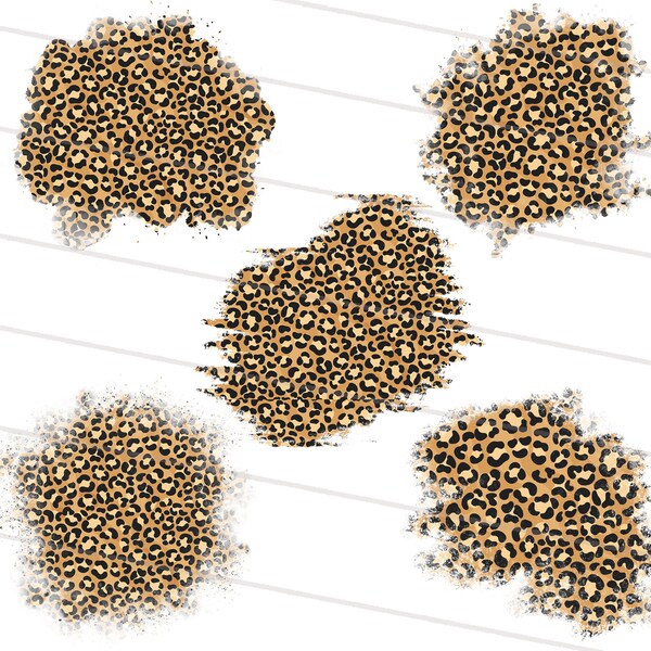 Distressed Leopard Print Patches PNG, Leopard Patches, Leopard Patch Background, Cheetah design Sublimation PNG design, Sublimation Patches