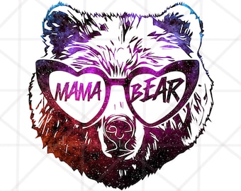Mama Bear PNG, Mommy Sublimation PNG, Mama PNG, Mama sublimation designs downloads, Colorful bear png