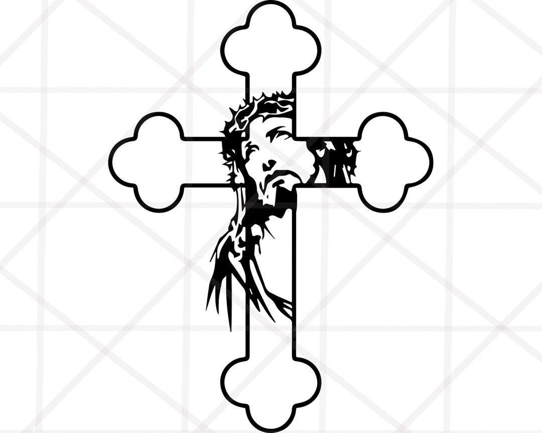 Jesus Cross SVG Cut File for Cricut Silhouette Vinyl Cutting Glowforge ...
