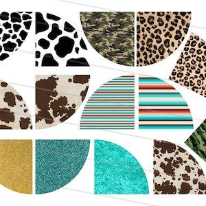 10X Western Sleeve PNG Bundle, Camo Leopard Cow Sleeve Sublimation Design Pack, Western Patches png, Cheetah design Sublimation Sleeve