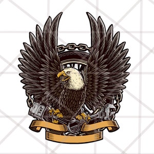 2 Design Motorcycle Eagle png, Biker png, Motorcycle rider png, Motorcycle sublimation design download, Digital Print Design, Fire Eagle png