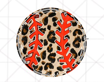 Leopard Baseball Ball PNG, Baseball Splash PNG, Baseball Leopard Sublimation Design, Cheetah Baseball png