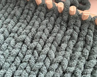 Métier à Tisser Pour Couvertures épaisses (chunky Yarn) - Cadre En Bois Réglable - 116,8 Cm - DIY, Tricot Sans Aiguilles - 6