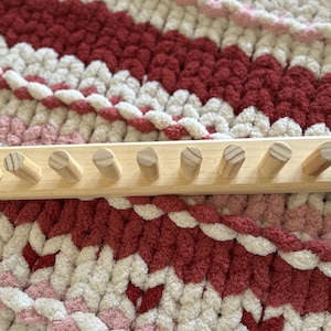 Hand Knit Blanket Loom - Customizable Knitting Loom - Foldable and portable