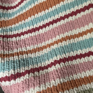 Spring Blossoms Finger Knit Blanket Pattern – Loom Friendly (PDF Download)