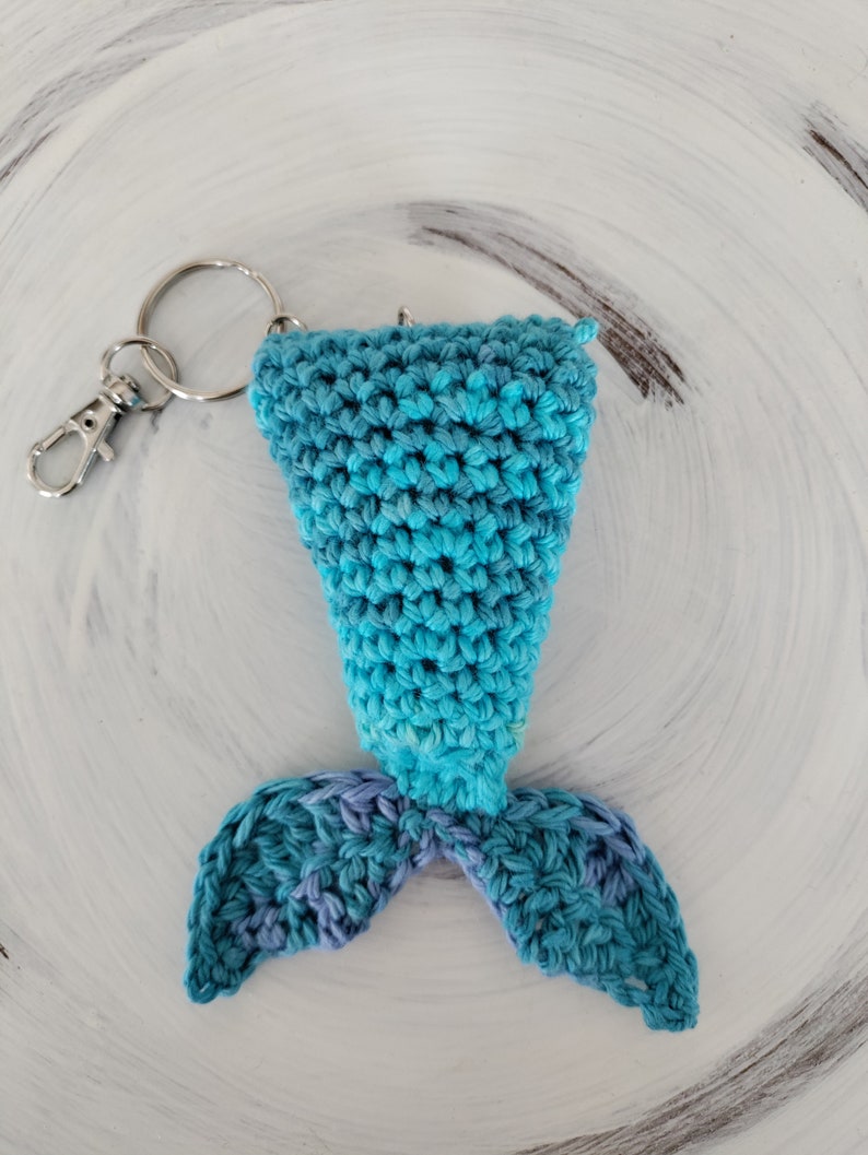 Crochet Mermaid Tail Keychain PDF Pattern, Digital Download Only image 2