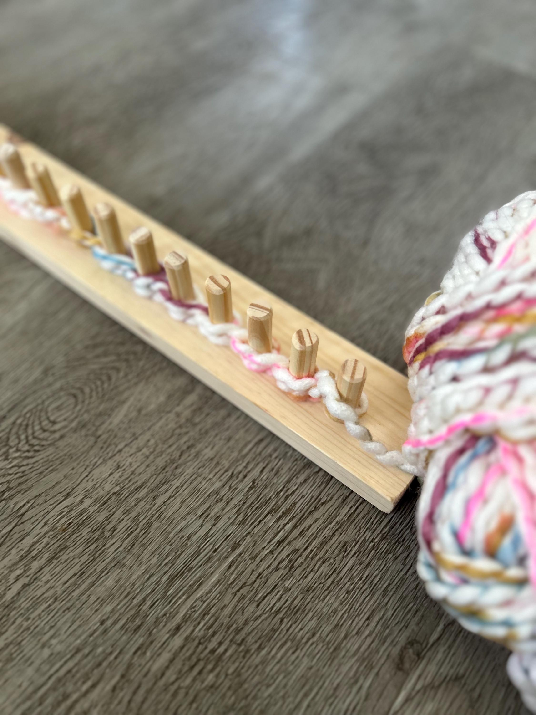 Métier à Tisser Pour Couvertures En Laine Épaisse – Cadre En Bois Réglable, DIY Facile