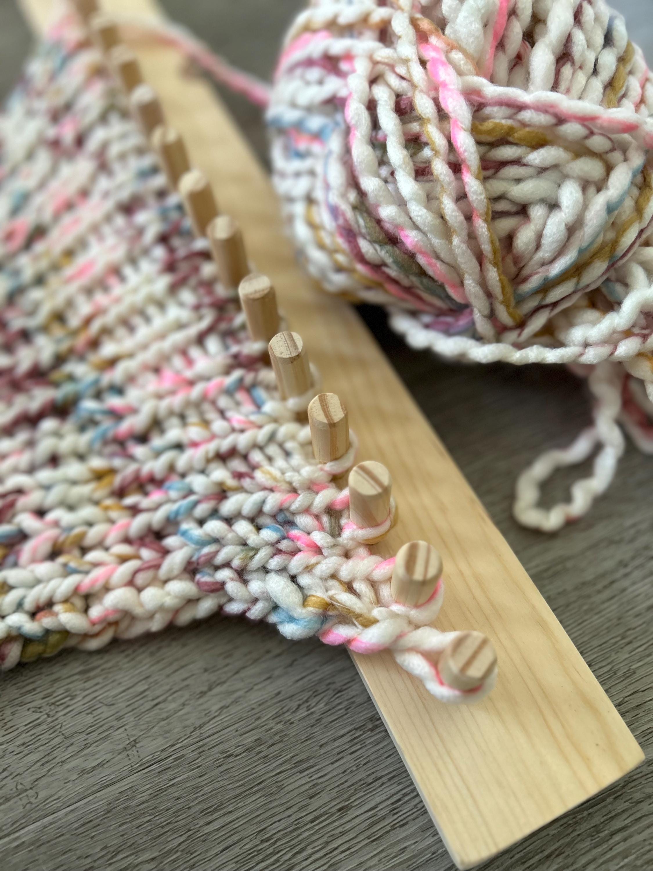 Métier à Tisser Pour Couvertures épaisses (chunky Yarn) - Cadre En Bois Réglable - 116,8 Cm - DIY, Tricot Sans Aiguilles - 7