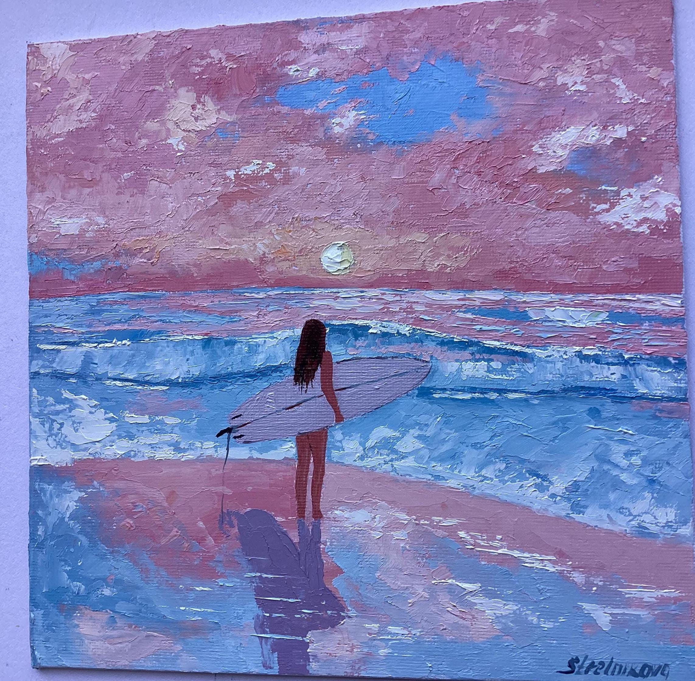 油絵 絵画 【ピンクの夕焼け】 油絵 絵画 【ピンクの夕焼け】 | HIROSHI1990
